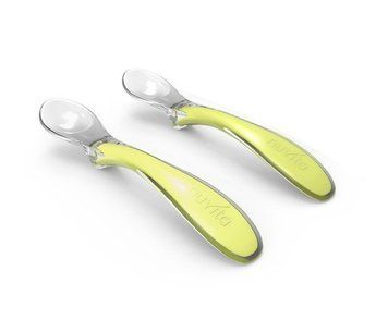 Набор силиконовых ложечек для кормления Nuvita Easy Eating 6м+ 2 шт. (салатовый) NV8480Lime фото