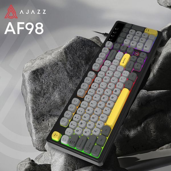Клавиатура Ajazz AF98 USB UA Black/Grey/Yellow (AF98-BGY) AF98-BGY фото