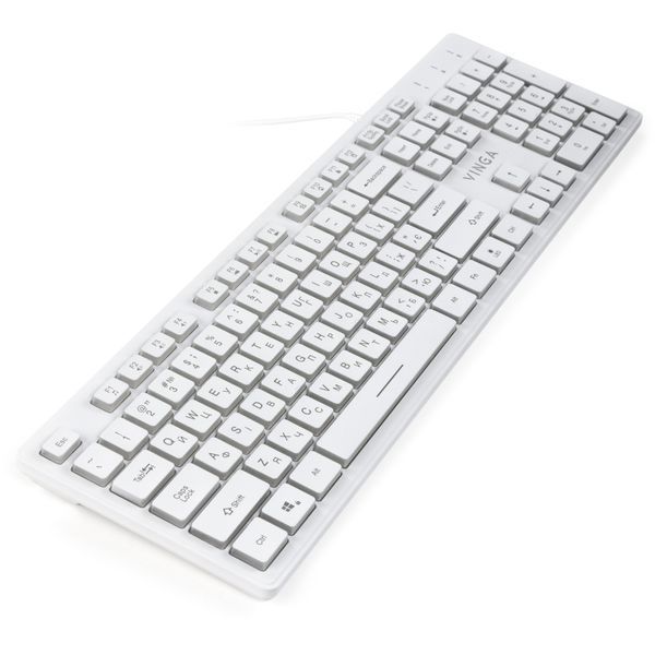 Клавіатура Vinga KB410 White KB410 White фото
