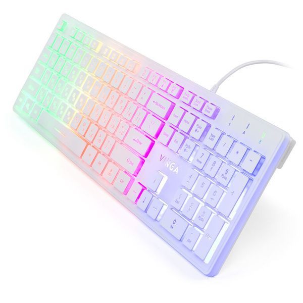 Клавіатура Vinga KB410 White KB410 White фото
