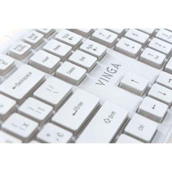 Клавіатура Vinga KB410 White KB410 White фото