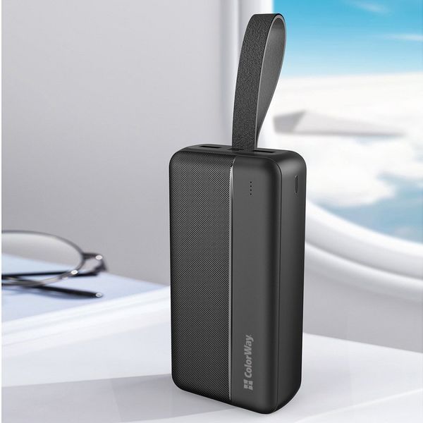 Универсальная батарея ColorWay 30000 mAh High-power 2 (22.5W) Black (CW-PB300LPC2BK-PD) CW-PB300LPC2BK-PD фото