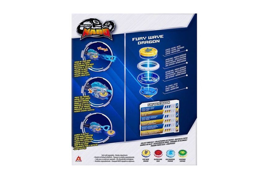 Дзиґа Infinity Nado VI Starter Pack Лютий Дракон (Fury Wave Dragon) EU654111 фото