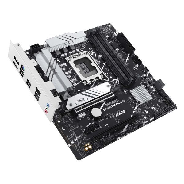 ASUS Материнcкая плата PRIME B760M-PLUS s1700 B760 4xDDR5 M.2 HDMI DP mATX 90MB1GY0-M0EAY0 фото
