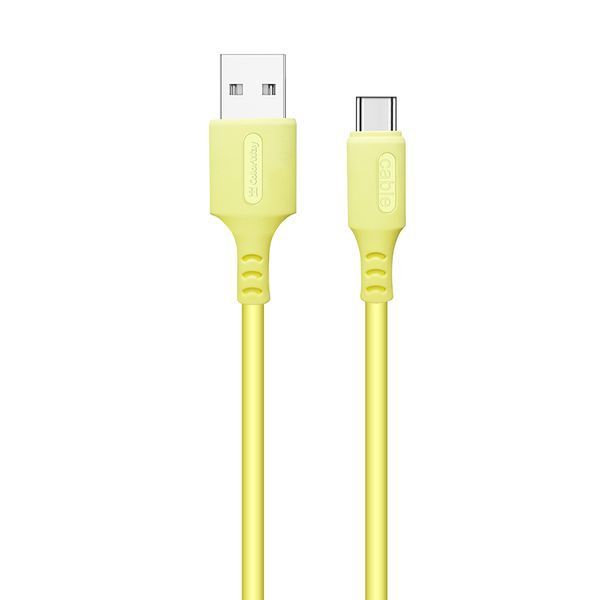 Кабель ColorWay USB - Type-C (soft silicone) 2.4A 1м жовтий (CW-CBUC043-Y) CW-CBUC043-Y фото
