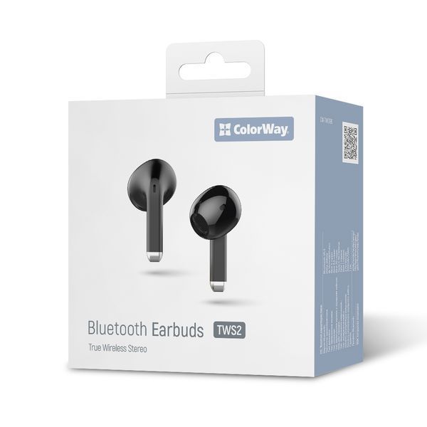 Навушники TWS ColorWay Slim Earbuds Black (CW-TWS2BK) CW-TWS2BK фото