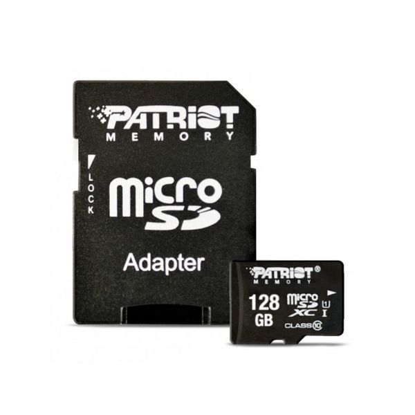 Карта памяти 128GB Patriot microSDXC LX Series (UHS-1) class 10 (PSF128GMCSDXC10) + адаптер SD PSF128GMCSDXC10 фото