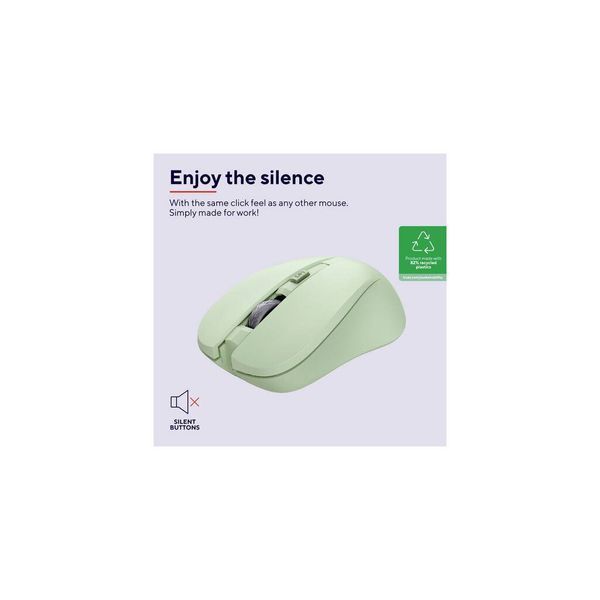 Мышка Trust Mydo Silent Wireless Green (25042) 25042 фото