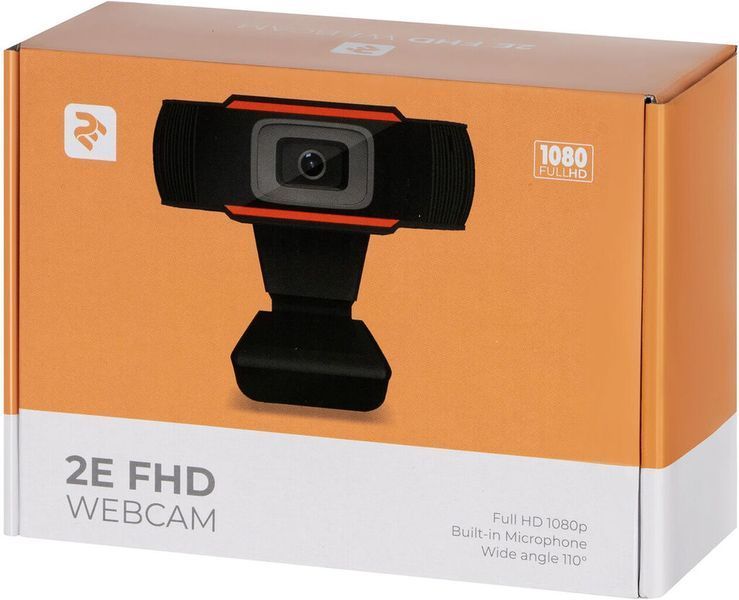 Вебкамера 2E FHD USB Black (2E-WCFHD) 2E-WCFHD фото