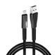 Кабель Colorway USB - Type-C (zinc alloy + led) 2.4А 1м чорний (CW-CBUC035-BK) CW-CBUC035-BK фото 1