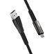Кабель Colorway USB - Type-C (zinc alloy + led) 2.4А 1м чорний (CW-CBUC035-BK) CW-CBUC035-BK фото 4