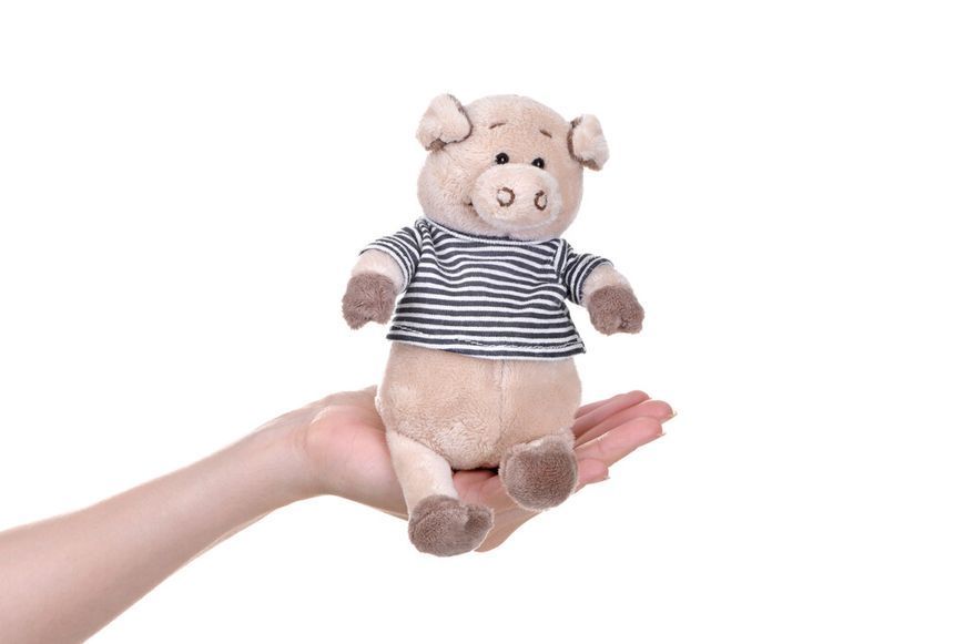 Мягкая игрушка Same Toy Поросенок в рубашке (черный) 18 см THT716 фото