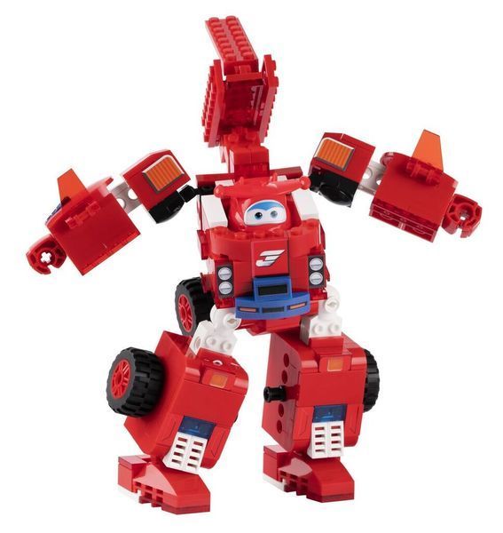 Конструктор-трансформер Super Wings Small Blocks 2в1 Buildable Transforming Vehicle Джетт (Jett) EU385005 фото