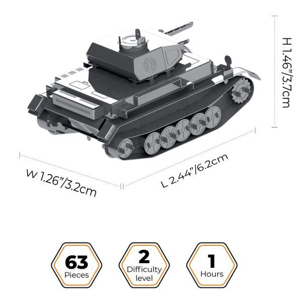 Конструктор Metal Time - коллекционная модель Pz.Kpfw. II Ausf. G (MT061) MT061 фото