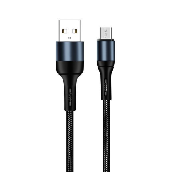 Кабель ColorWay USB - MicroUSB (nylon) 2.4A 1м черный (CW-CBUM045-BK) CW-CBUM045-BK фото