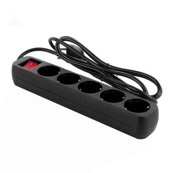 Мережевий фільтр СolorWay 5 розеток/2M Black (CW-PSEA52BK) CW-PSEA52BK фото