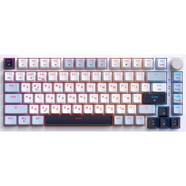 Клавіатура GamePro Genesis Warden MK160BL Outemu Swithes USB White (MK160BL) MK160BL фото