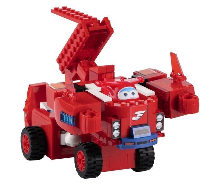 Конструктор-трансформер Super Wings Small Blocks 2в1 Buildable Transforming Vehicle Джетт (Jett) EU385005 фото