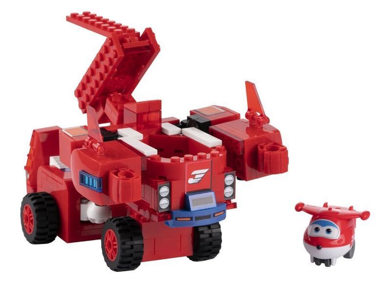 Конструктор-трансформер Super Wings Small Blocks 2в1 Buildable Transforming Vehicle Джетт (Jett) EU385005 фото