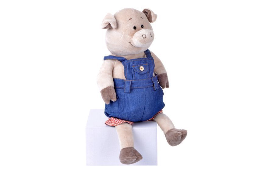 М'яка іграшка Same Toy Свинка в джинсовому комбінезоні (45 см) THT711 фото