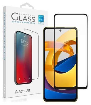 Захисне скло ACCLAB Full Glue для Xiaomi Poco M4 Pro 5G (чорне) Paper pack f517cc6c-8340-11ec-8326-38d54713ceda фото