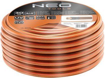 Шланг садовий Neo Tools Economic, 3/4", 30м, 4 шари, до 20бар, -10&hellip;+50&deg;C 15-804 фото