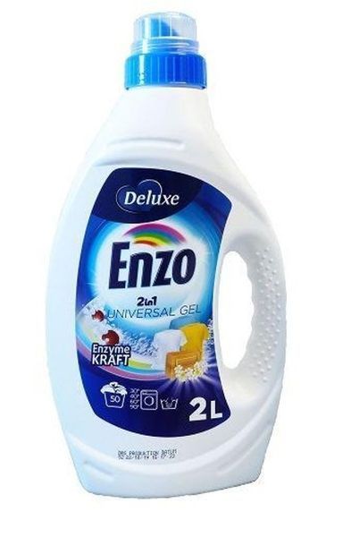 Гель для прання Enzo Deluxe 2 in 1 Universal, 2 л 80275964-dcb2-11ef-af4e-9c6b001dd7f1 фото
