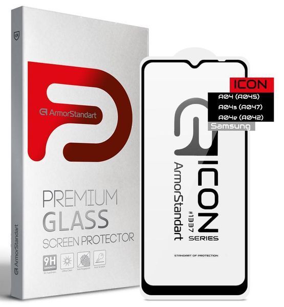 Захисне скло ArmorStandart Icon для Samsung A04 / A04s / A04e / M04 / F04 Black (ARM63894) ARM63894 фото