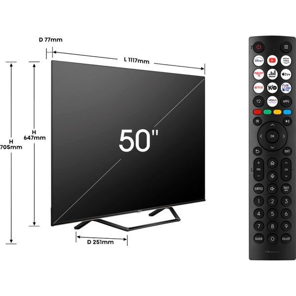 Телевізор 50" Hisense 50A7NQ 50A7NQ фото