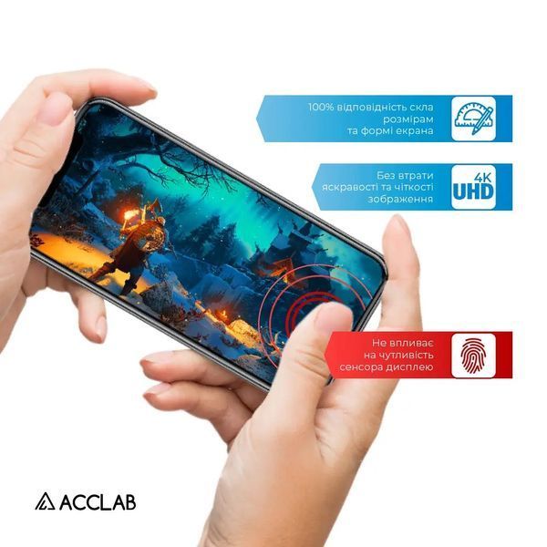 Захисне скло ACCLAB Full Glue для Xiaomi Poco M4 Pro 5G (чорне) Paper pack f517cc6c-8340-11ec-8326-38d54713ceda фото