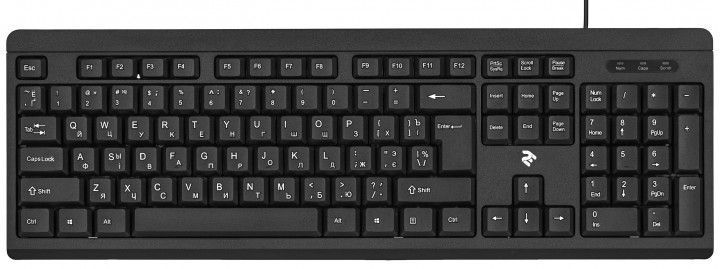 Клавіатура 2E KS108 USB Black (2E-KS108UB_UA) 2E-KS108UB_UA фото
