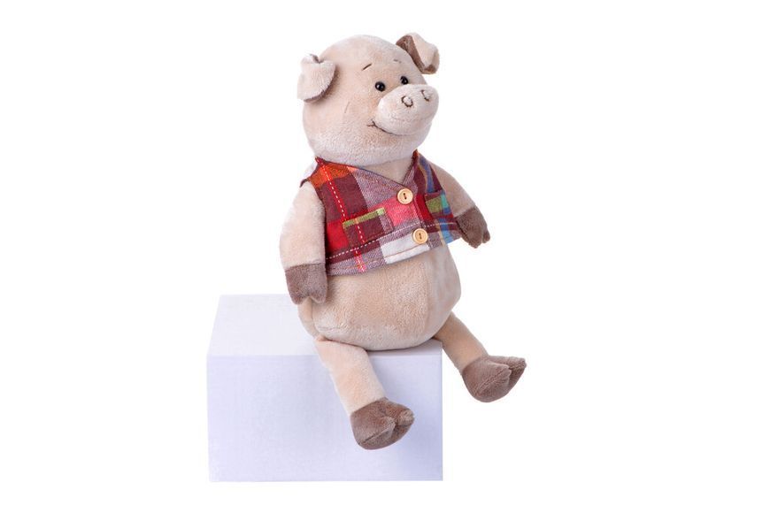 М'яка іграшка Same Toy Свинка в жилеті (35 см) THT723 фото