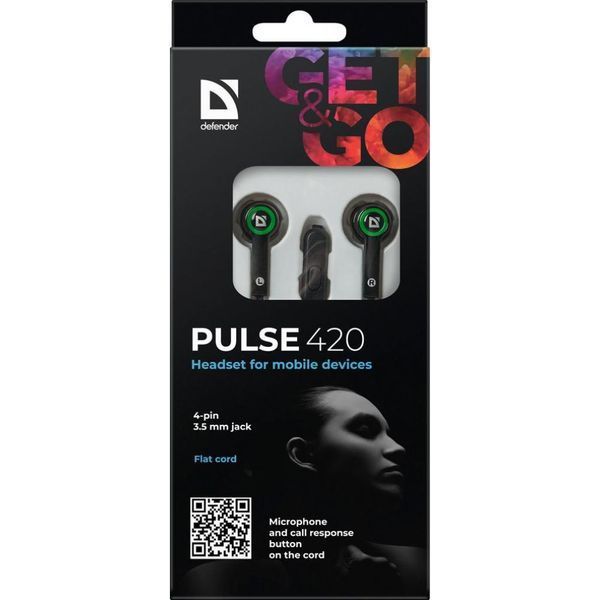Наушники Defender Pulse 420 Green (63422) 63422 фото