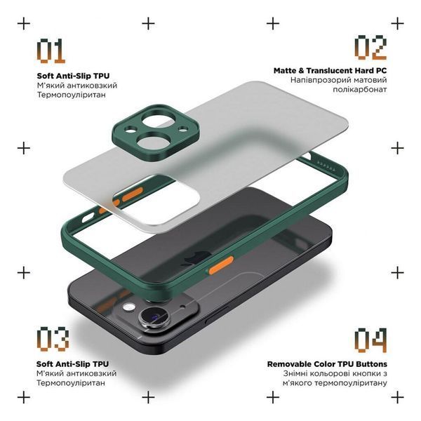 Накладка ArmorStandart Frosted Matte для Tecno Spark 10 Pro (KI7) Dark Green (ARM70502) ARM70502 фото