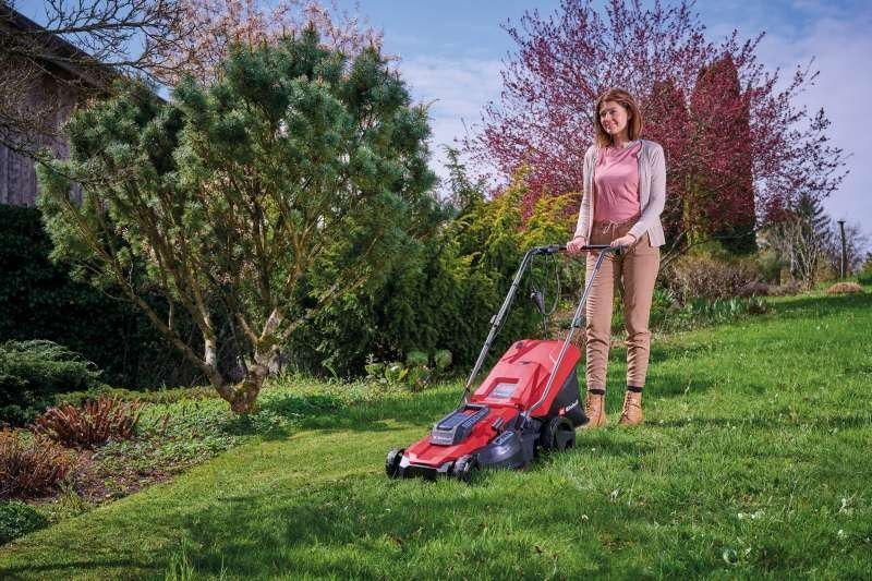 Einhell Газонокосилка электрическая GC-EM 1800/43, 1800 Вт, 43 см, 50 л, 20-65 мм, до 800 м2, 12.2 кг 3400090 фото