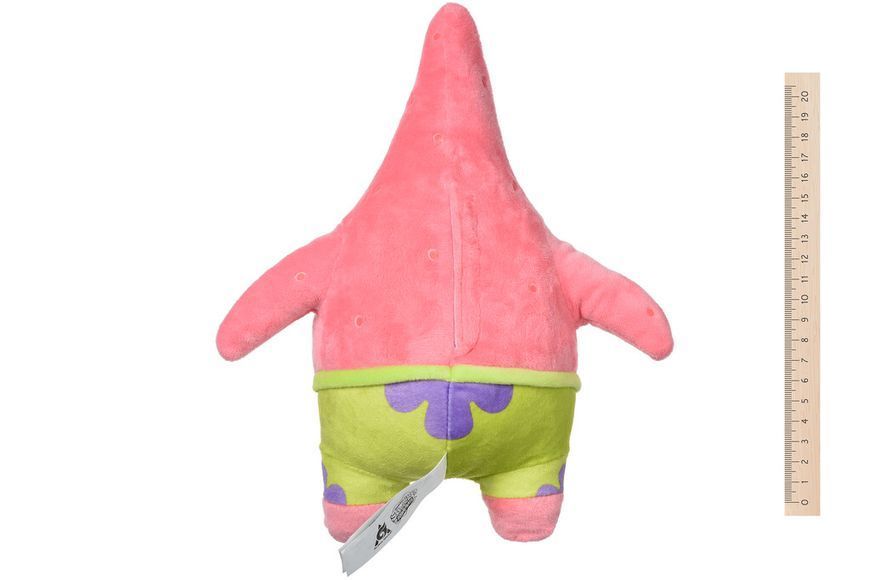М'яка іграшка Sponge Bob Exsqueeze Me Plush Patrick Burp із звуком EU690903 фото