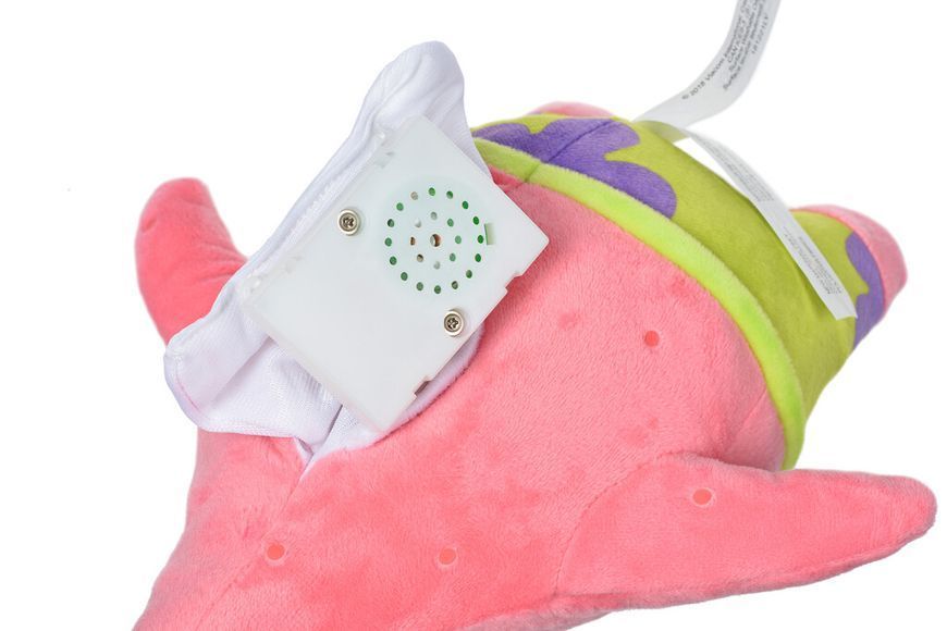 М'яка іграшка Sponge Bob Exsqueeze Me Plush Patrick Burp із звуком EU690903 фото