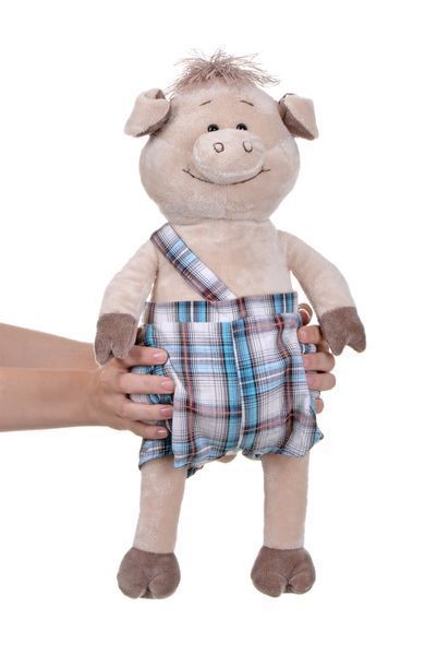 Мягкая игрушка Same Toy Свинка в комбинезоне (45 см) THT706 фото