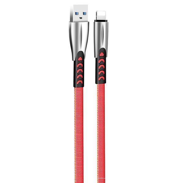 Кабель ColorWay USB - Apple Lightning (zinc alloy) 2.4A 1м червоний (CW-CBUL010-RD) CW-CBUL010-RD фото