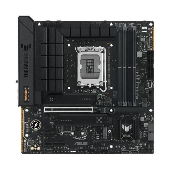 Материнcька плата ASUS TUF GAMING B760M-PLUS WIFI II s1700 B760 4xDDR5 M.2 HDMI DP Wi-Fi BT mATX 90MB1HE0-M0EAY0 фото