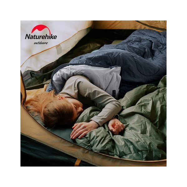 Спальний мішок Naturehike Y150L NH21MSD08 правий, сіро-блакитний (6975641888741) 6975641888741 фото