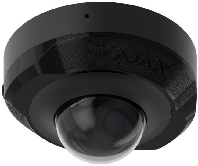 IP-Камера дротова Ajax DomeCam Mini, 5мп, 4мм, Poe, True WDR, IP 65, ІЧ 30м, аудіо, кут огляду 75&deg;до 85&deg;, міні купольна, чорна 000039322 фото