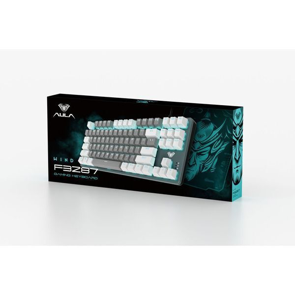 Клавіатура Aula F3287 Keycap KRGD Blue USB UA White/Grey (6948391240688) 6948391240688 фото