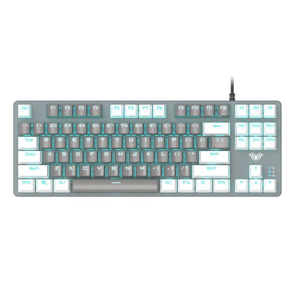 Клавіатура Aula F3287 Keycap KRGD Blue USB UA White/Grey (6948391240688) 6948391240688 фото