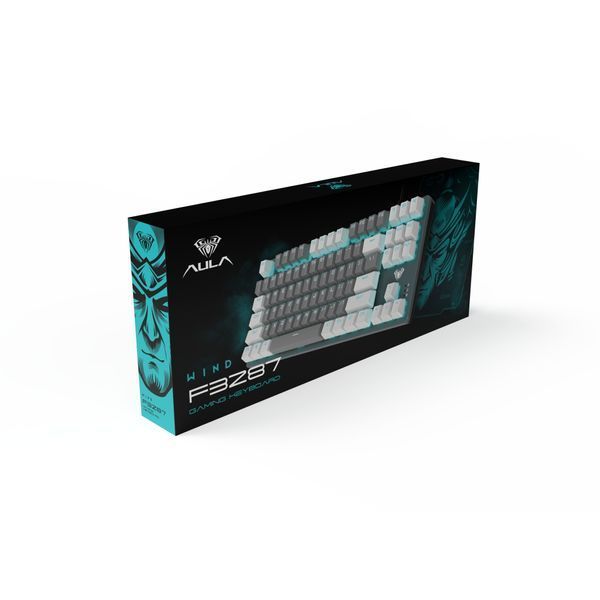 Клавіатура Aula F3287 Keycap KRGD Blue USB UA White/Grey (6948391240688) 6948391240688 фото