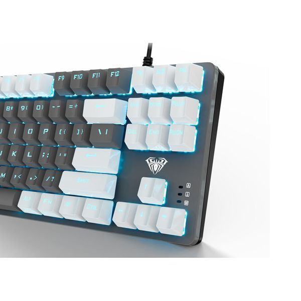Клавіатура Aula F3287 Keycap KRGD Blue USB UA White/Grey (6948391240688) 6948391240688 фото