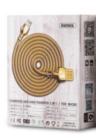 Кабель Remax King Series 0-63m for Micro 2,1A/1m Gold King Series 0-63m for Micro 2,1A/1m Gold фото