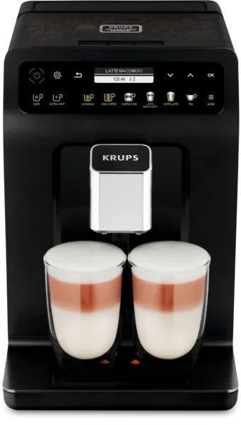 Krups Кофемашина Evidence Plus Titanium, 2,3л, зерно, автомат.капуч, OLED диспл, аторец.-19, черный EA894810 фото