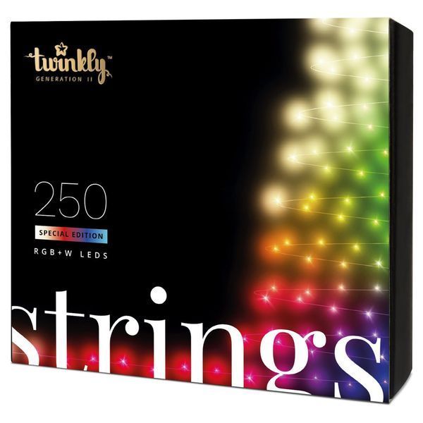 Гірлянда Twinkly Smart LED Strings RGBW 250, BT+WiFi, Gen II, IP44, кабель пр (TWS250SPP-TEU) TWS250SPP-TEU фото