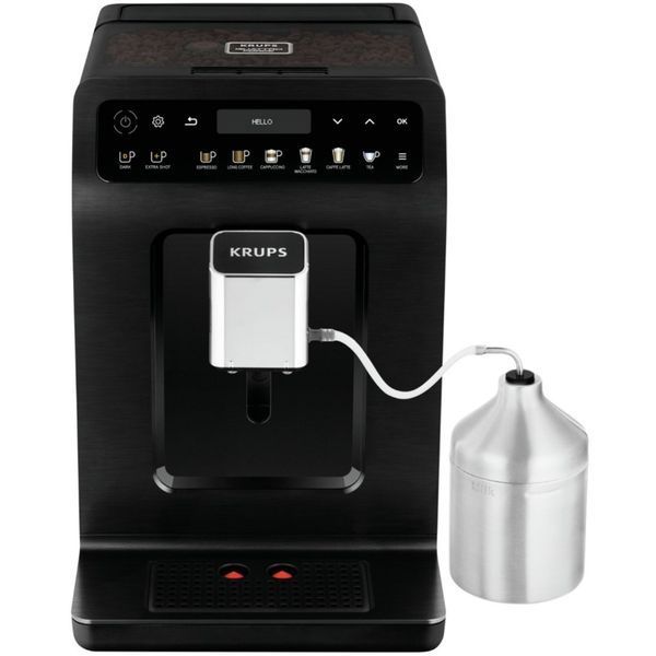 Krups Кофемашина Evidence Plus Titanium, 2,3л, зерно, автомат.капуч, OLED диспл, аторец.-19, черный EA894810 фото